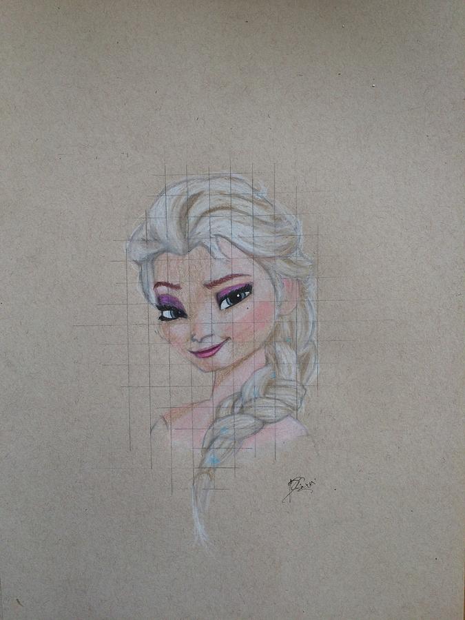Elsa Drawing - Elsa by Caleb Tony