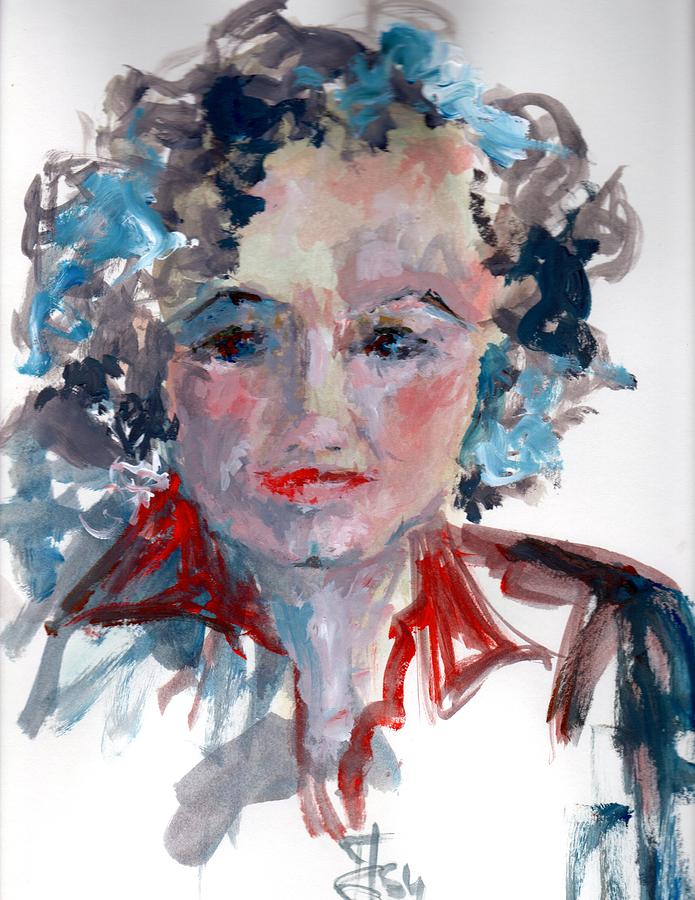 Portrait Painting - Elsy LAmitie dune Artiste by Tisha Wood