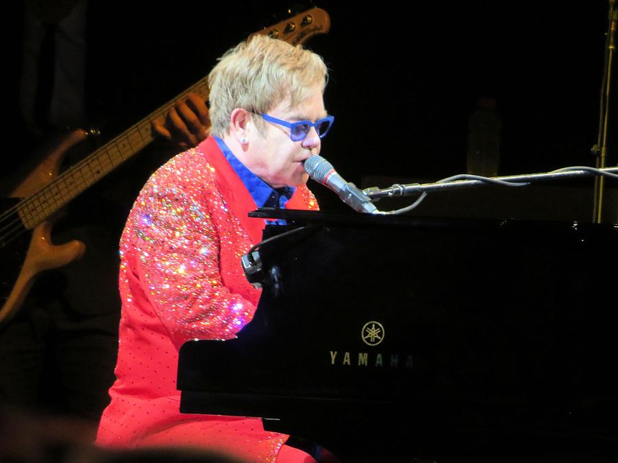Elton John live Photograph by Aaron Martens