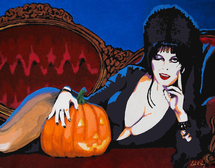 Elvira Dark Mistress Painting by Dale Loos Jr