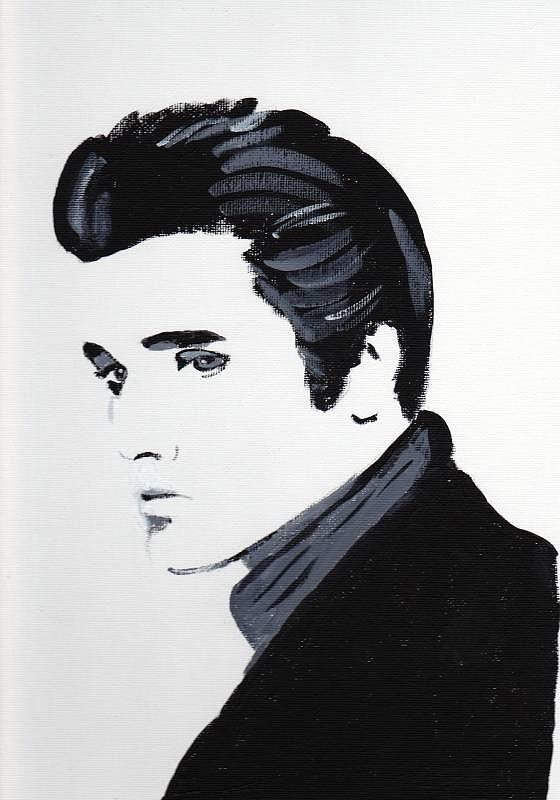 Elvis 2 Painting by Audrey Pollitt