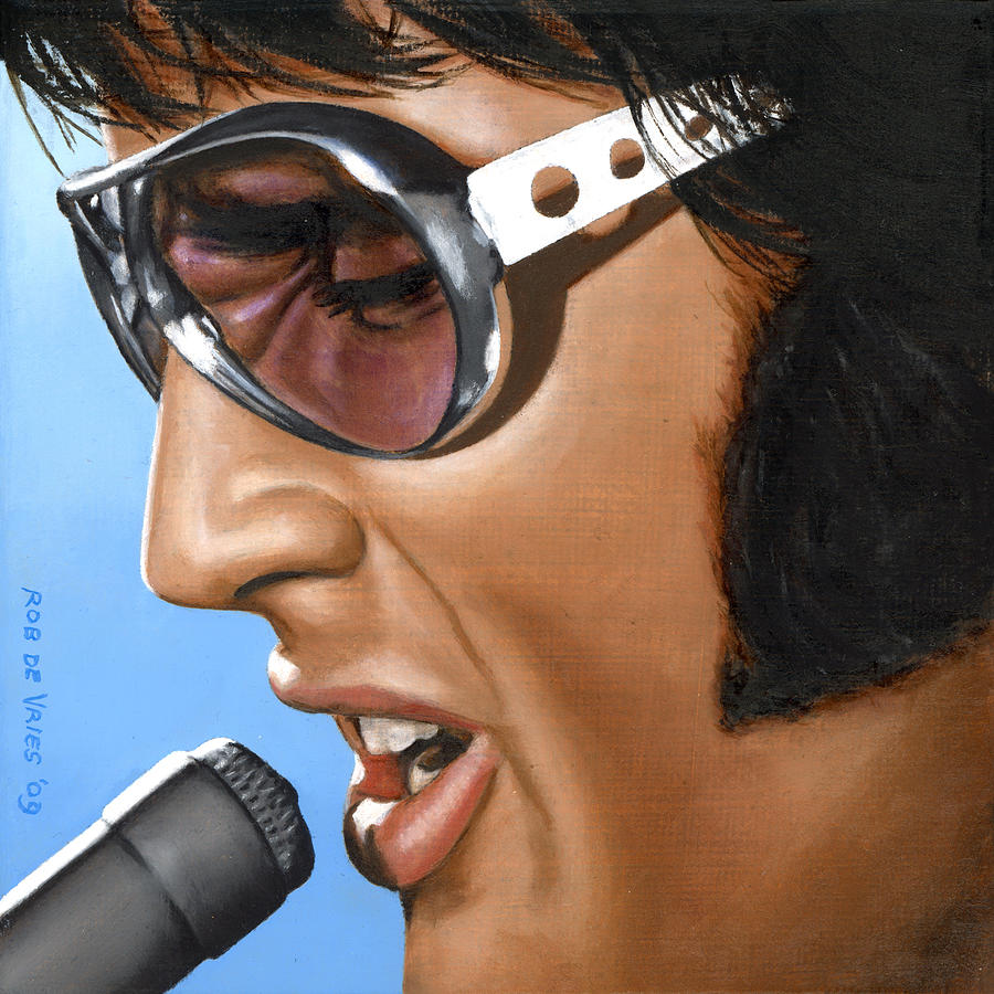 Elvis Painting - Elvis 24 1970 by Rob De Vries