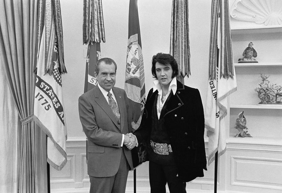 Elvis Presley Photograph - Elvis and the President by Mountain Dreams