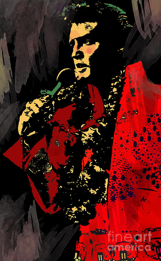 Elvis Painting by Andrzej Szczerski