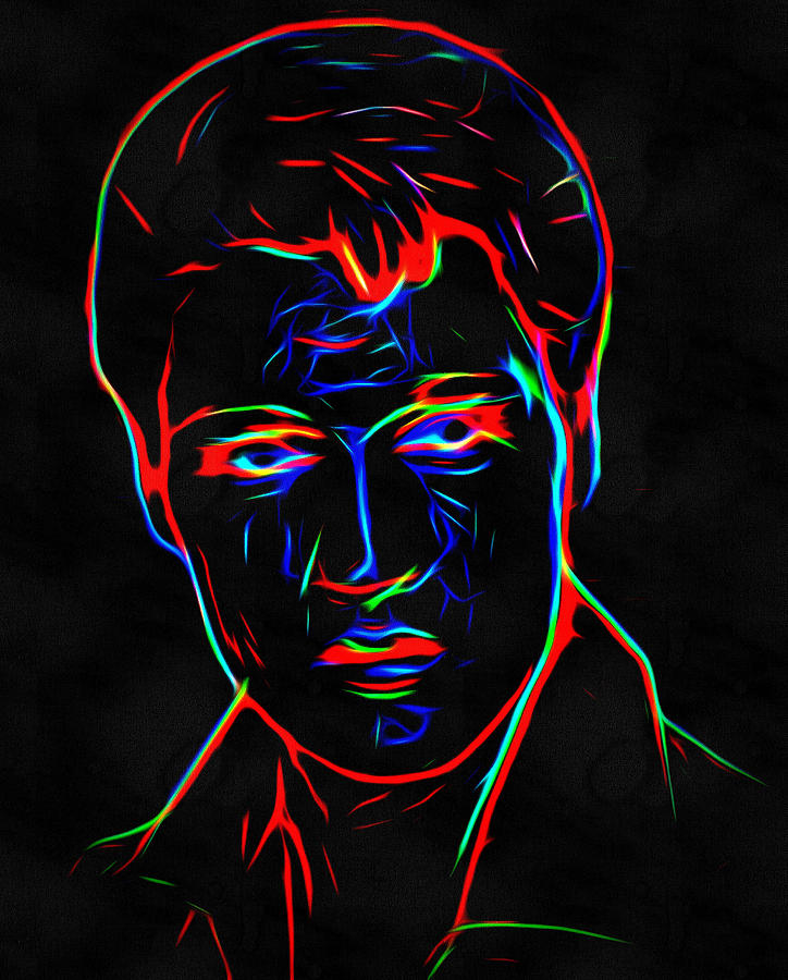 Elvis at neon by Yury Malkov