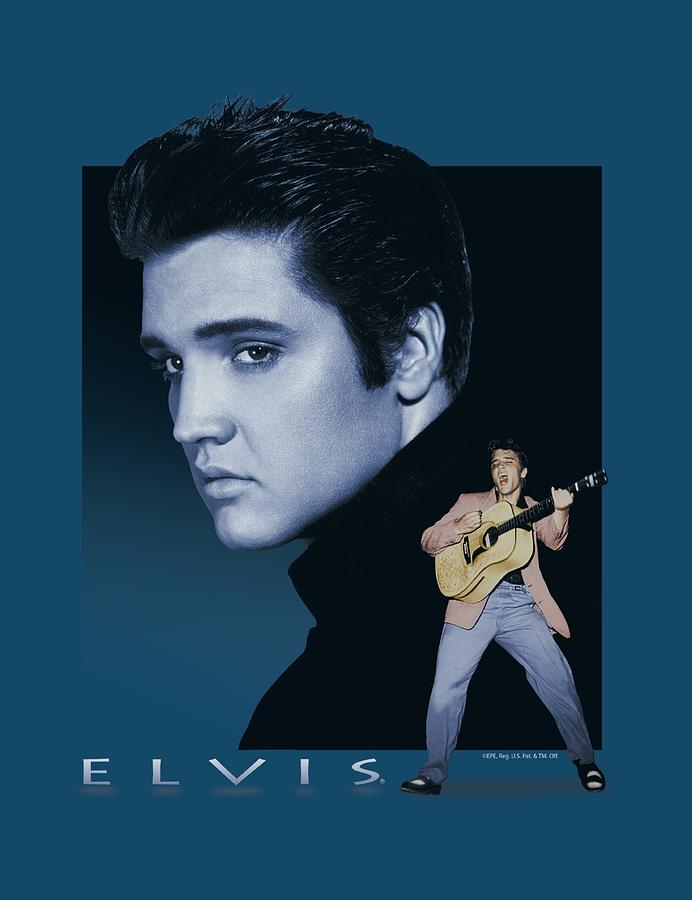 Elvis Presley Digital Art - Elvis - Blue Rocker by Brand A