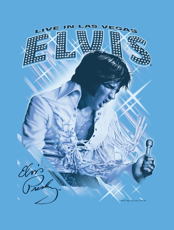 Elvis Presley Digital Art - Elvis - Blue Vegas by Brand A