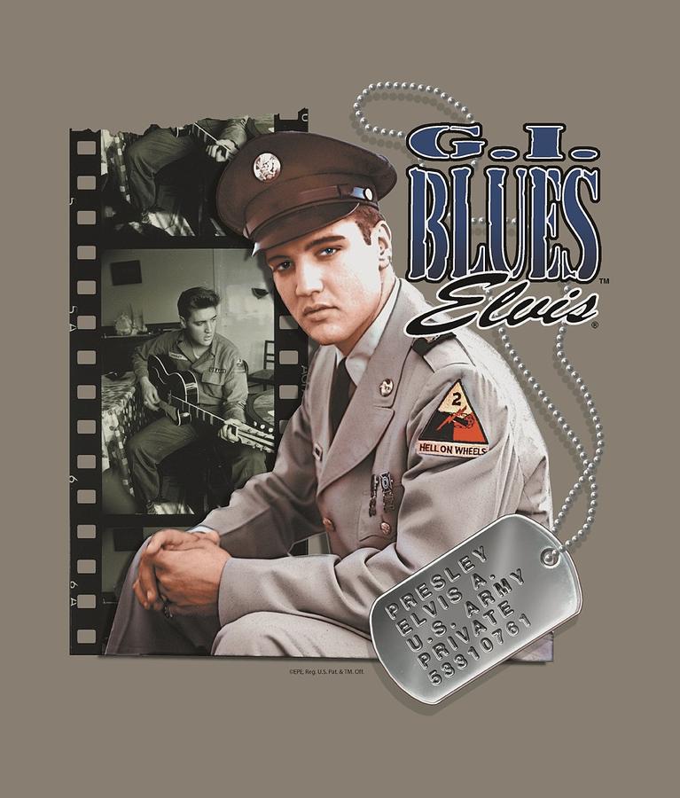 Elvis Presley Digital Art - Elvis - Gi Blues by Brand A
