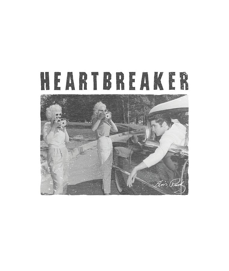 Vintage Digital Art - Elvis - Heartbreaker by Brand A
