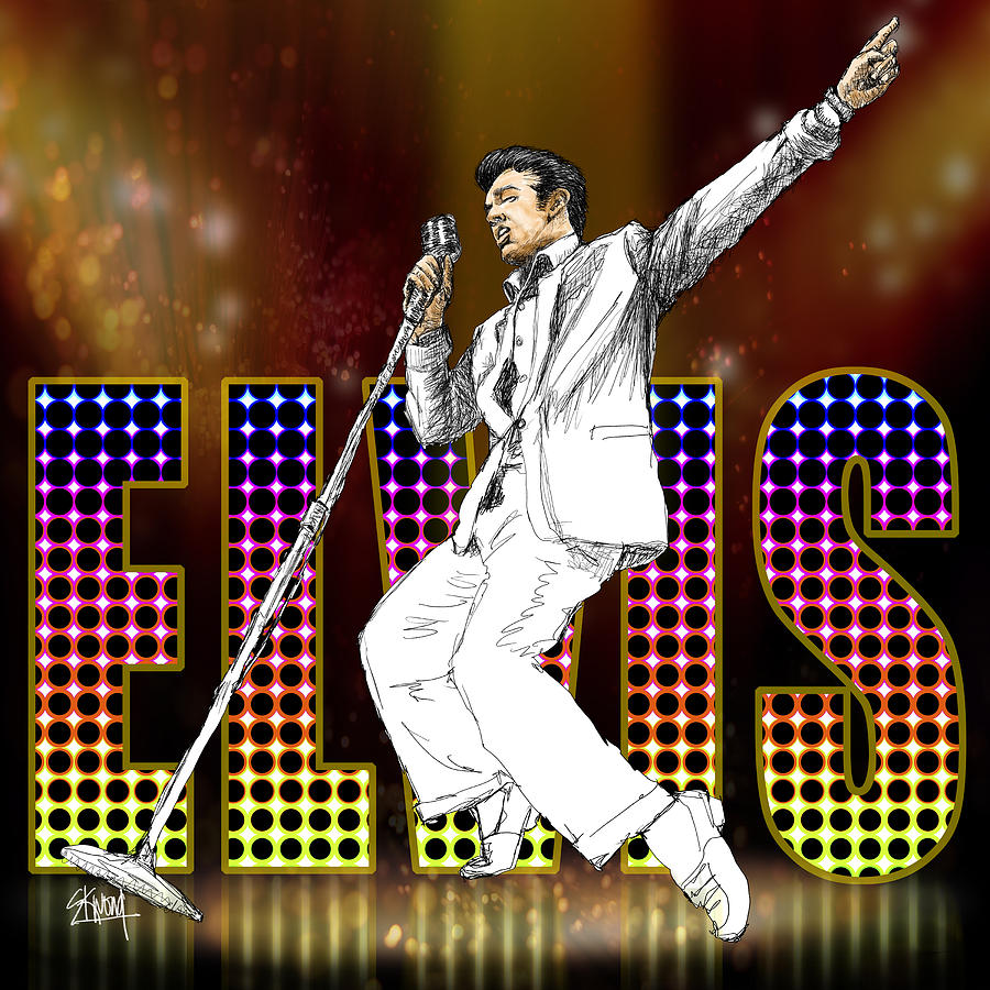 Elvis 2 Digital Art by Stan Kwong