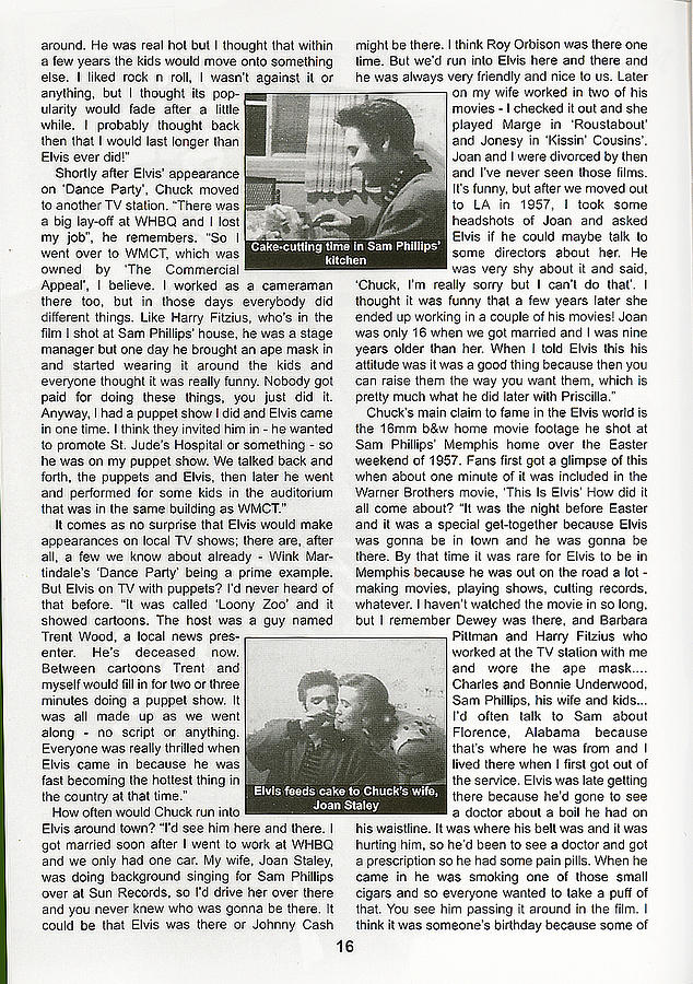 Elvis Interview - Page 2 Photograph by Chuck Staley