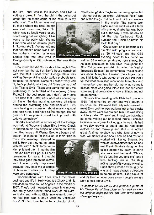 Elvis Interview - Page 3 Photograph by Chuck Staley