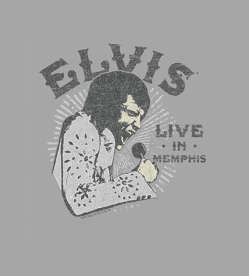 Elvis Presley Digital Art - Elvis - Live In Memphis by Brand A