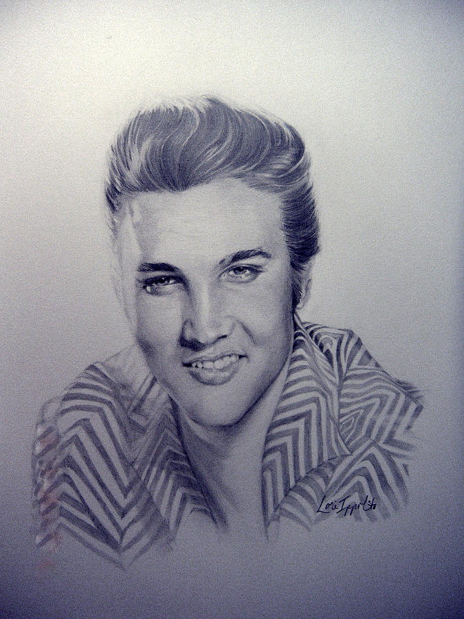 Elvis Drawing by Lori Ippolito
