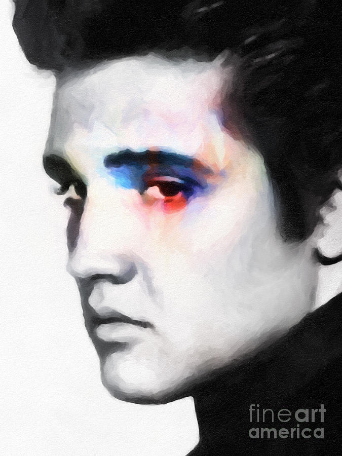 Elvis Painting by Lutz Baar