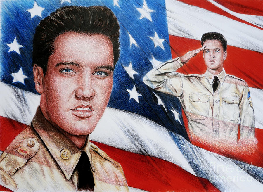 Elvis Presley Painting - Elvis Patriot  by Andrew Read