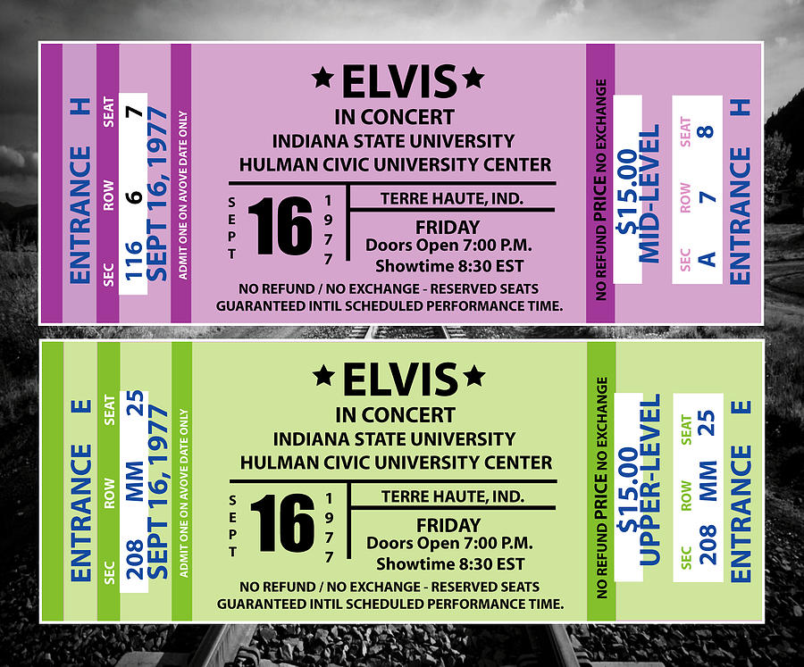Elvis Presley Digital Art - Elvis Presely Tickets by Marvin Blaine