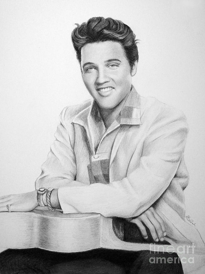 Elvis Presley Drawing - Elvis Presley 1 by Loredana Buford
