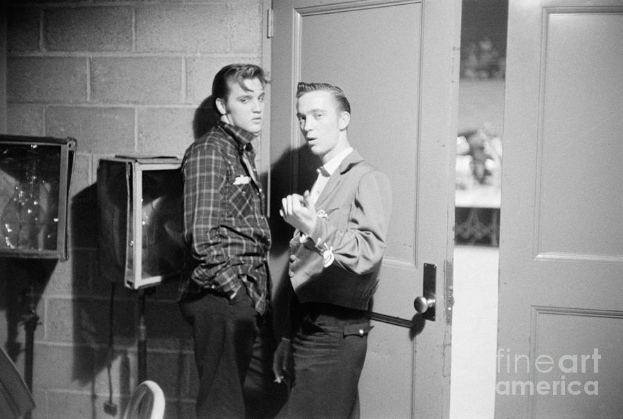Elvis Presley And His Cousin Gene Smith 1956 Photograph