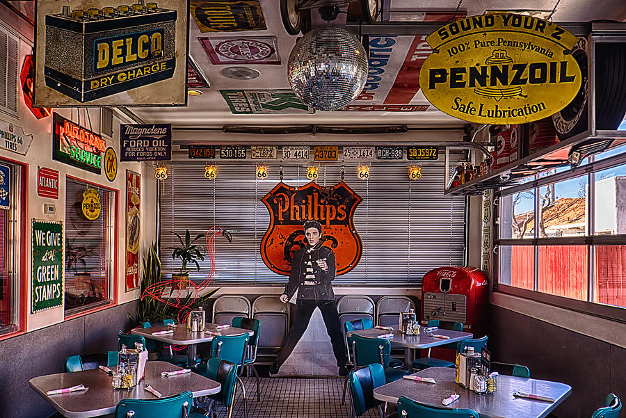 Elvis Presley at Albuquerques 66 Diner Photograph by Priscilla Burgers