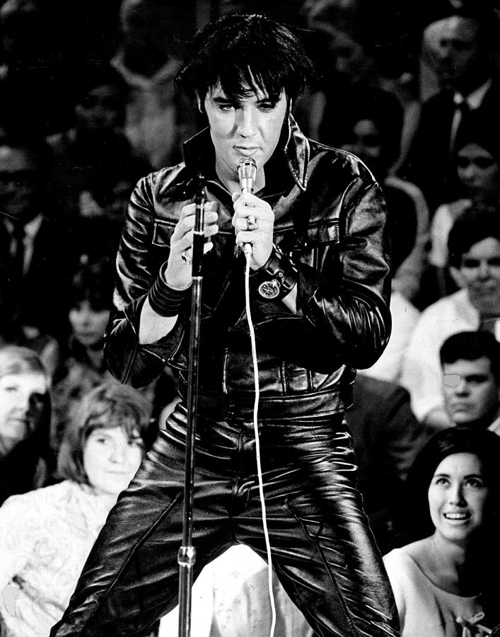 Classic Photograph - Elvis Presley In Leather Suit by Retro Images Archive