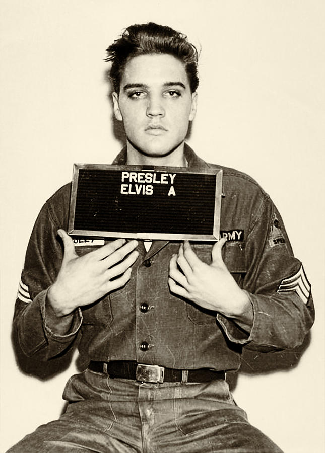 Elvis Presley Photograph - Elvis Presley - Mugshot by Digital Reproductions