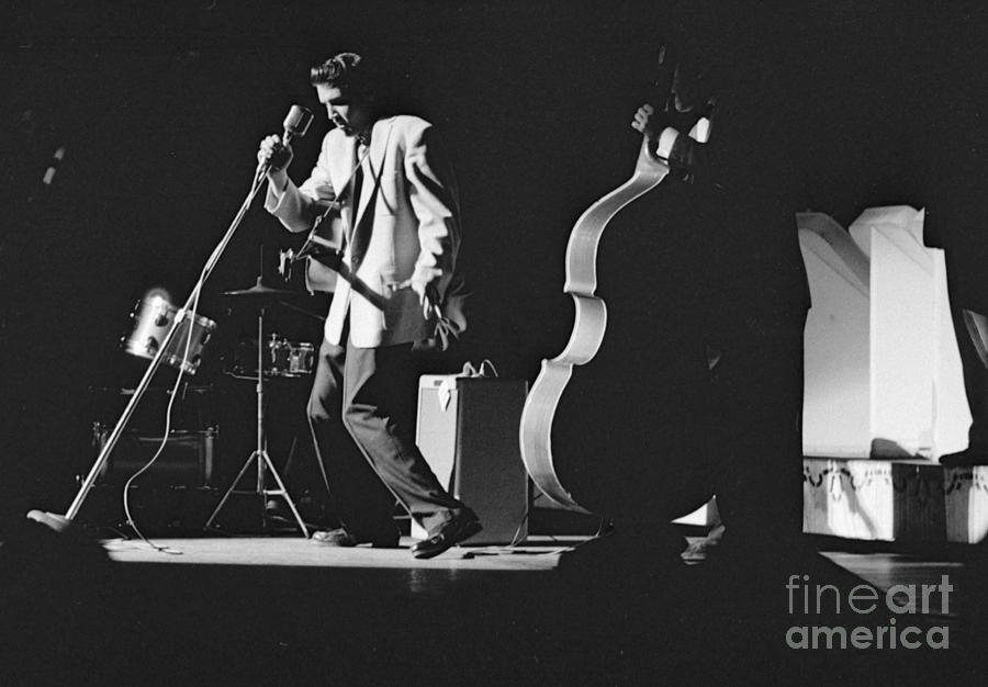Elvis Presley Photograph - Elvis Presley Performing at the Fox Theater 1956 by The Harrington Collection