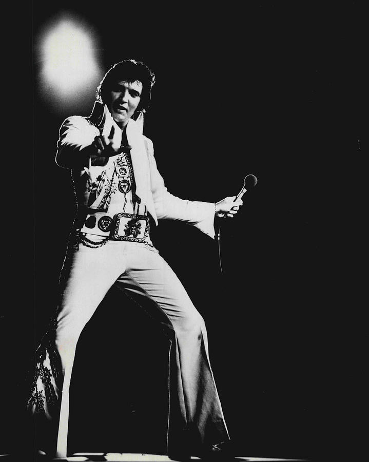 Elvis Presley Photograph - Elvis Presley On Stage by Retro Images Archive