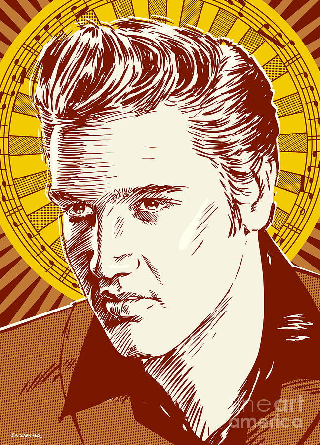 Elvis Presley Digital Art - Elvis Presley Pop Art by Jim Zahniser