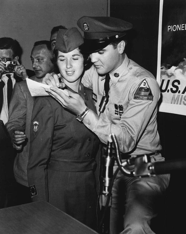 Classic Photograph - Elvis Presley Signs Autograph For Girl by Retro Images Archive Classic Photograph - Elvis Presley Signs Autograph For Girl by Retro Images Archive