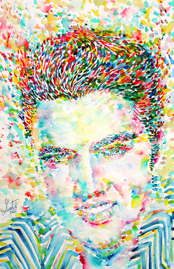 Elvis Presley Painting - Elvis Presley Watercolor Portrait.1 by Fabrizio Cassetta