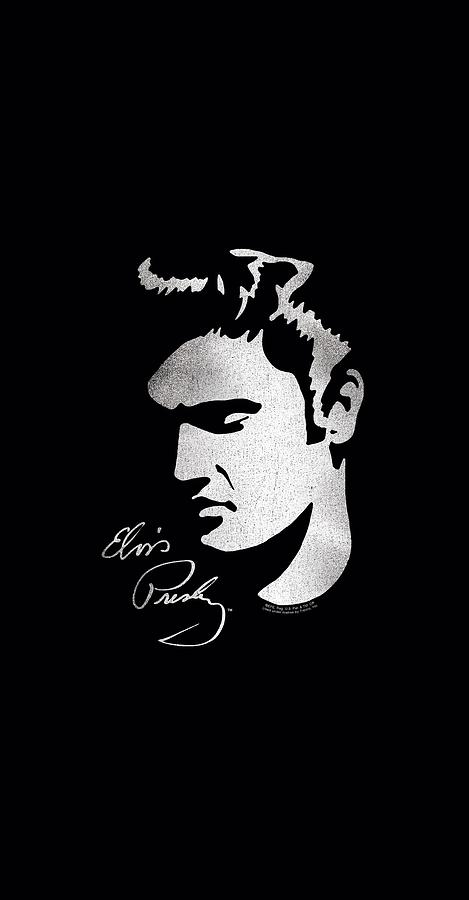 Silhouette Digital Art - Elvis - Simple Face by Brand A
