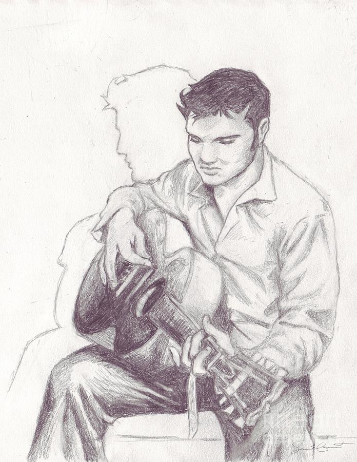 Elvis Sketch Drawing by Samantha Geernaert