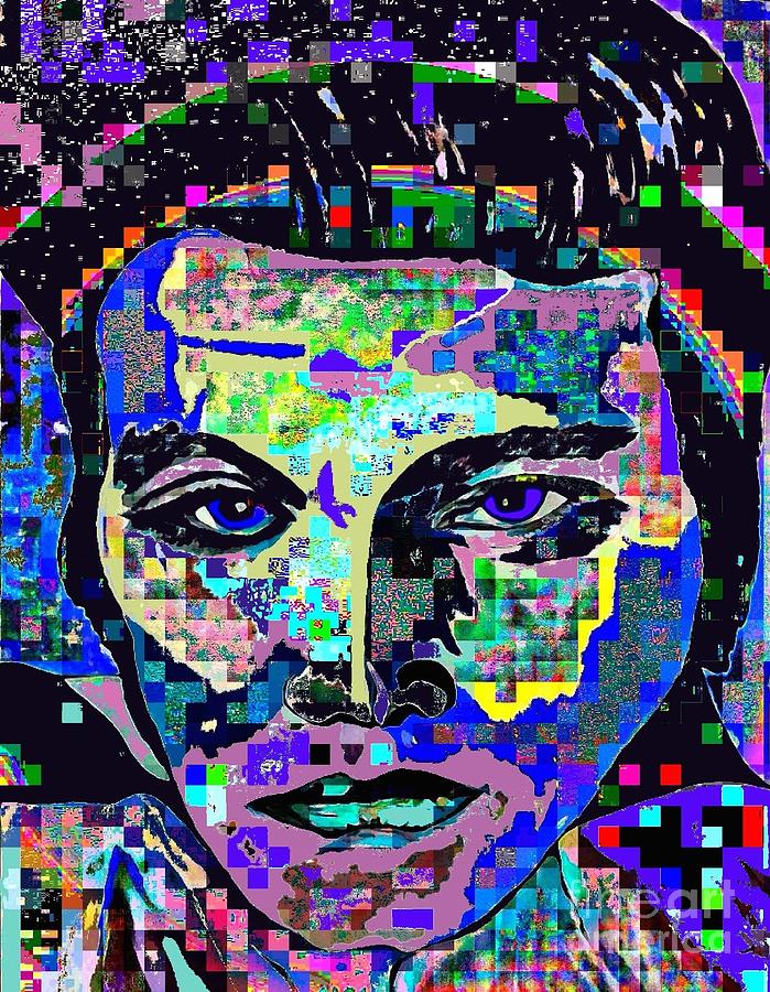 Elvis The King Abstract Painting by Saundra Myles