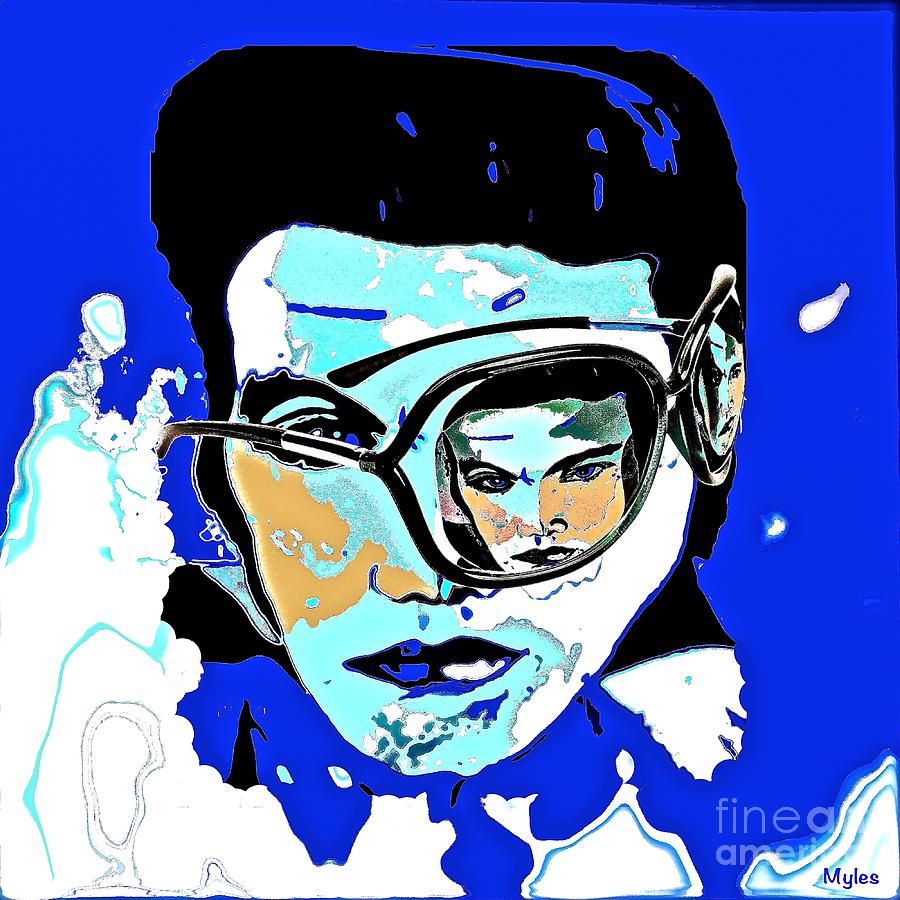 Elvis the King Incognito Painting by Saundra Myles