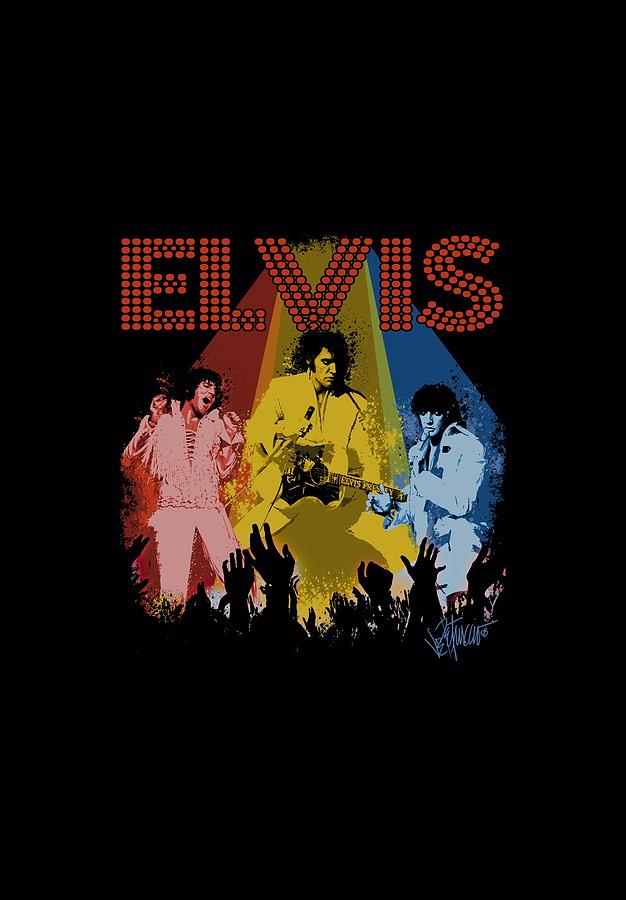 Elvis Presley Digital Art - Elvis - Vegas Remembered by Brand A