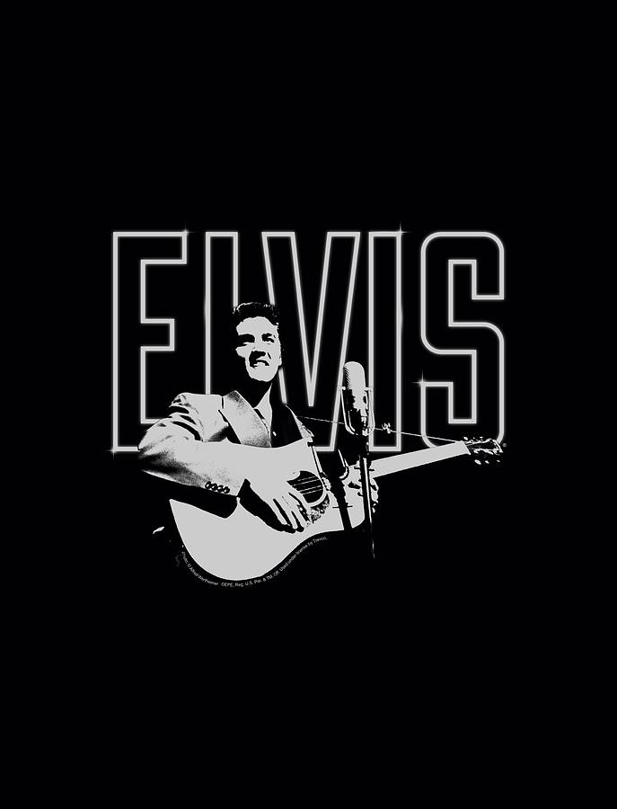 Elvis Presley Digital Art - Elvis - White Glow by Brand A