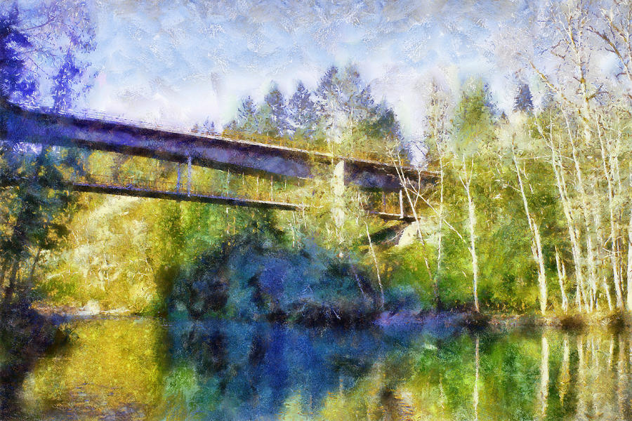 Elwha River Bridge Digital Art by Kaylee Mason