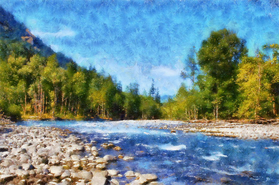 Elwha River Digital Art by Kaylee Mason