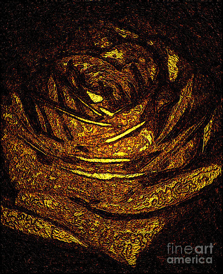 Embedded Rose Digital Art by Gayle Price Thomas