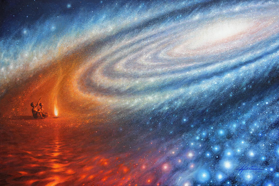 Embers of Exploration and Enlightenment Painting by Lucy West
