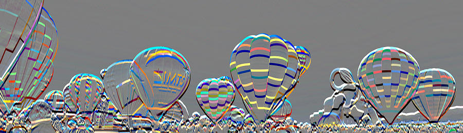 Balloon Photograph - Embossed Balloon Fiesta by Gary Mosman