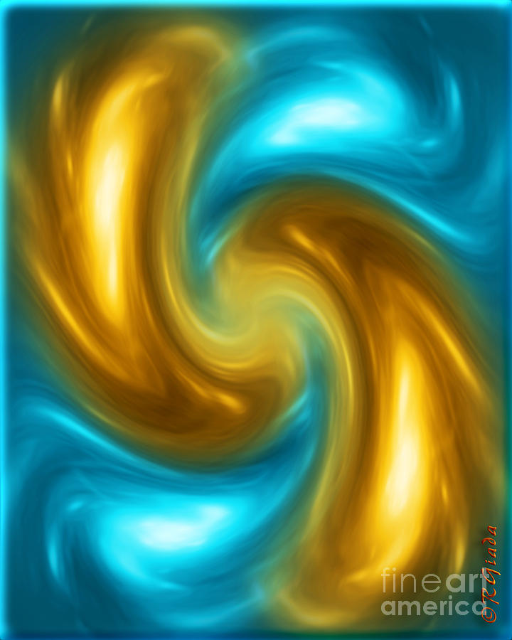 Embrace - abstract art by Giada Rossi Digital Art by Giada Rossi