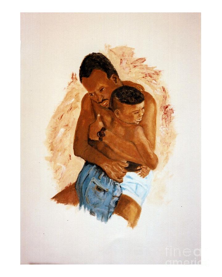 Father & Son Painting - Embrace by JackieO Kelley Father & Son Painting - Embrace by JackieO Kelley