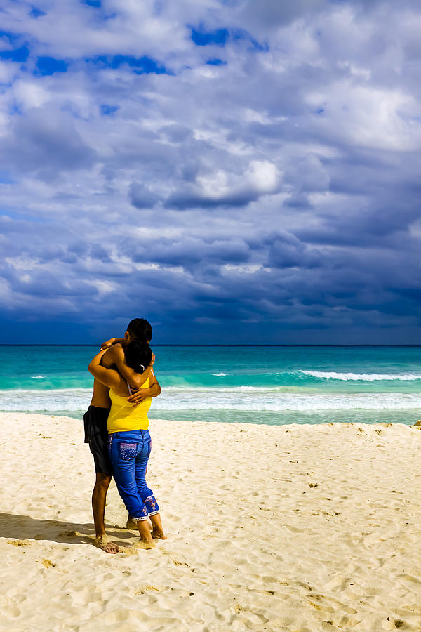 Embracing On A Beautiful Caribbean Beach Photograph by Mark Tisdale