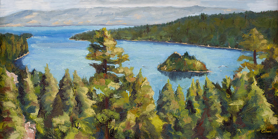 Emerald Bay, Lake Tahoe Painting by Steve Ellison