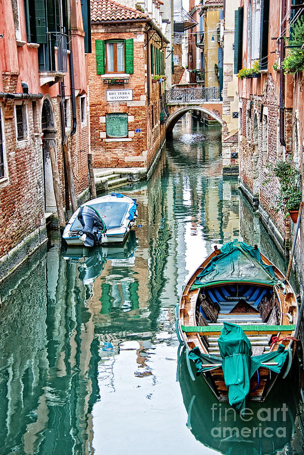 Venice Photograph - Emerald Canal by Delphimages Photo Creations Venice Photograph - Emerald Canal by Delphimages Photo Creations