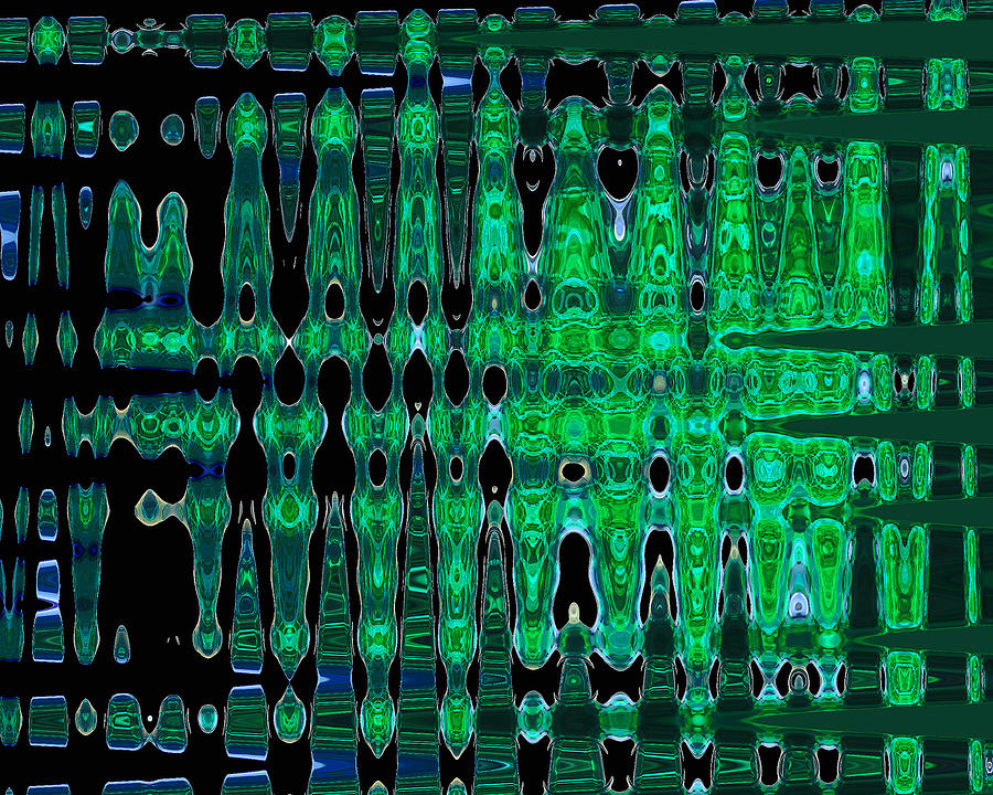 Emerald Frequency Digital Art by Ginny Schmidt