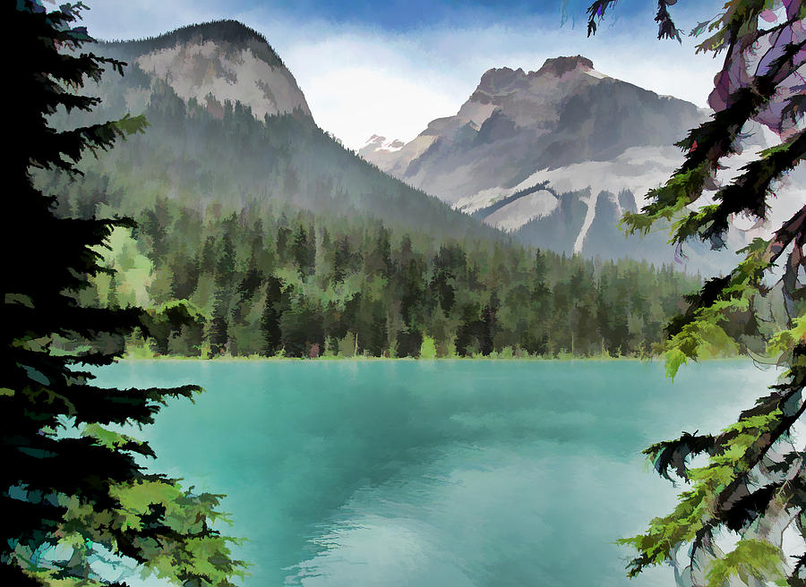 Emerald Lake Digital Art by Richard Stedman