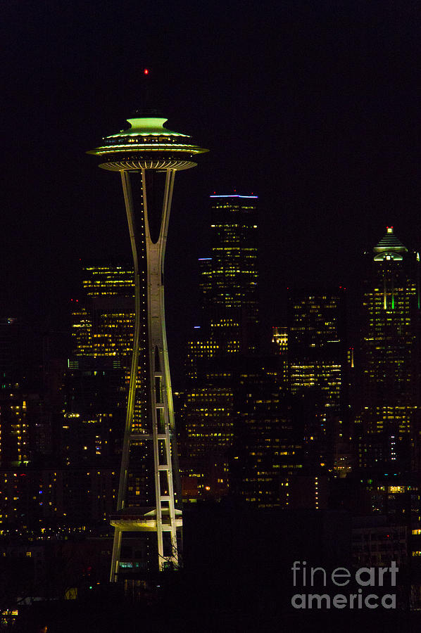 Emerald Space Needle Photograph by Louise Magno